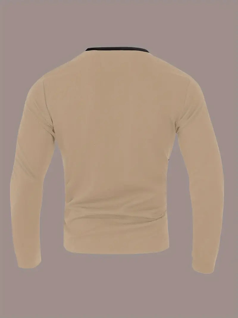 Kyran | Waffle Long Sleeve Henley Shirt