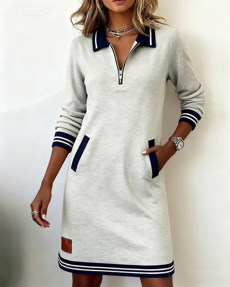 Elegant long cotton dress